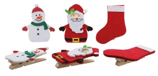 Ozdoba drewniana Craft-Fun Series klamerki Boże Narodzenie Titanum (23BR1218-7)