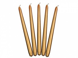 Świeca stożkowa metalizowana złoty [mm:] 290 Partydeco (SDMET-019)