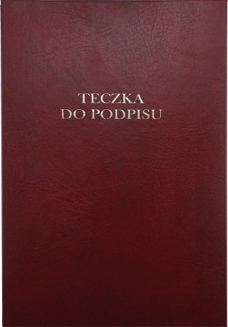 Teczka do podpisu A4 bordowy 12k. tektura pokryta folią Barbara (1822211)