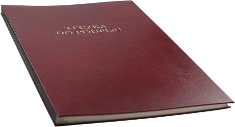 Teczka do podpisu A4 bordowy 12k. tektura pokryta folią Barbara (1822211)