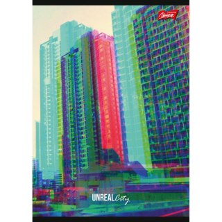 Zeszyt Unreal City A5 60k. 70g linia Unipap