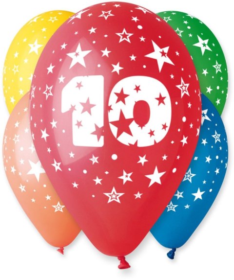 Balon gumowy Z NADRUKIEM mix 300mm 12cal Godan (GS110/18)