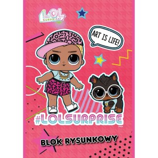 Blok rysunkowy Lol Surprise L.o.l. L.O.L A4 biała 80g 20k Unipap