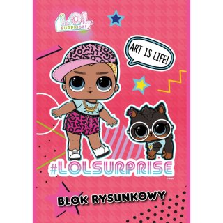 Blok rysunkowy Lol Surprise L.o.l. L.O.L A4 biała 80g 20k Unipap