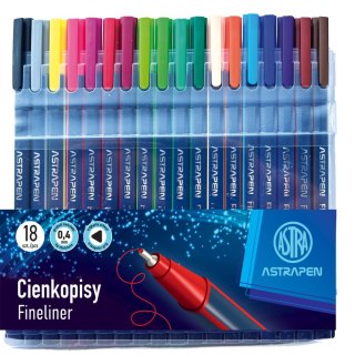 Cienkopis trójkątne wkład mix 0,4mm 18kol. Astrapen (202023003)