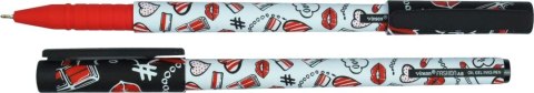 Długopis olejowy LIPSTICK A08 USTA wkład niebieski 0,7mm Vinson