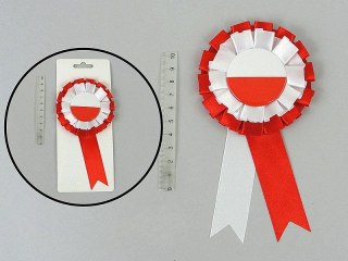 Kotylion Polska biało-czerwony Adar (600881)