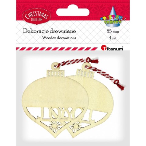 Ozdoba drewniana Craft-Fun Series zawieszka bombka Titanum (4678-1)