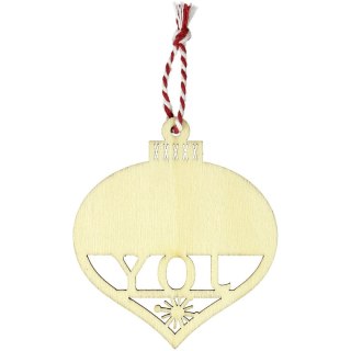 Ozdoba drewniana Craft-Fun Series zawieszka bombka Titanum (4678-1)