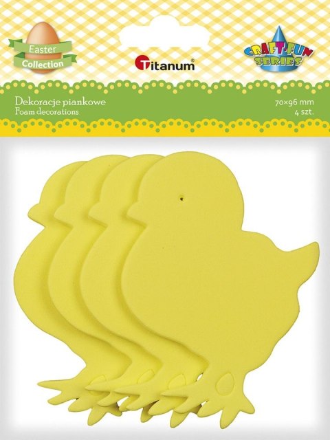 Ozdoba piankowa Craft-Fun Series Kurczaki 4 szt. Titanum (DIY-S24)