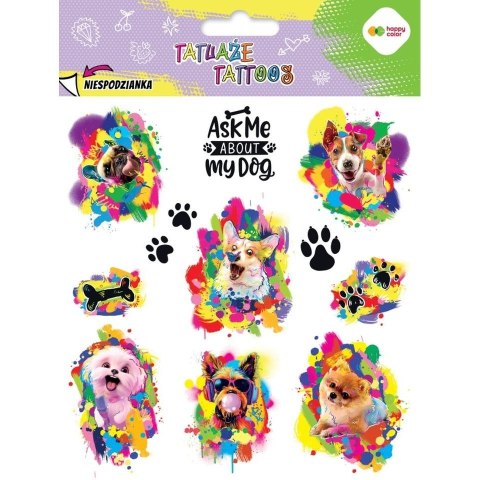 Tatuaż zmywalny Funny dogs Happy Color (HA 4261 1520-KA03)