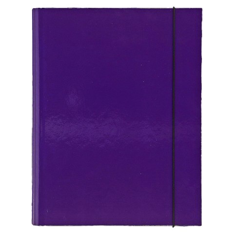 Teczka z szerokim grzbietem na gumkę fioletowa skrzydłowa A4 fioletowy VauPe (310/04)
