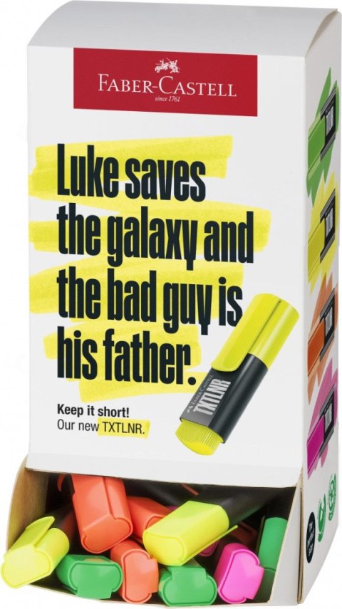 Zakreślacz Display mini txtlnr neon 60 szt wkład mix Faber Castell (154200 FC)