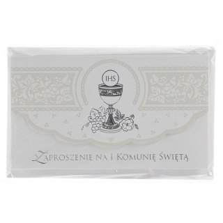Zaproszenie komunia duże satynowe Merigraf (5902221807312)