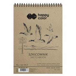Blok artystyczny Happy Color szkicownik A5 90g 80k Gdd (HA 3809 2030-P80)