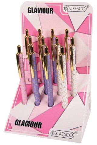 Długopis wielkopojemny Glamour wkład niebieski 1,0mm Cresco (750003)