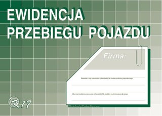 Druk offsetowy Ewidencja przebiegu pojazdów (bez kosztów) A5 A5 32k. Michalczyk i Prokop (K17)