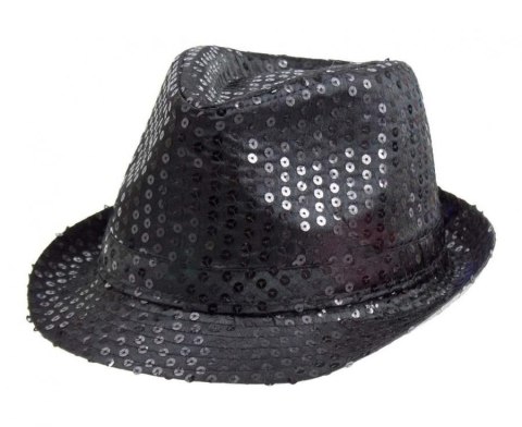 Kapelusz czarny, cekin Godan (TZ-KNCR)