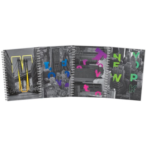 Kołozeszyt (kołonotatnik) City A5 100k. 70g krata TOP-2000 (400169509)