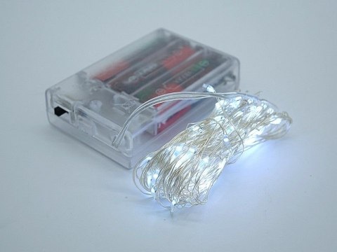 Lampki świąteczne biały, na baterie 3xAA niedołączone; 8x7x2cm Adar (511859)