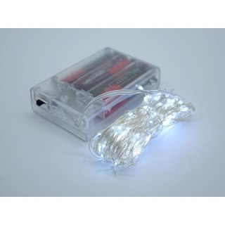 Lampki świąteczne biały, na baterie 3xAA niedołączone; 8x7x2cm Adar (511859)