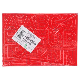 Litery samoprzylepne czerwony Farro