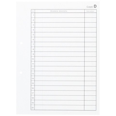 Przekładka alfabetyczna d A4 biała 50k d Warta (339-014)