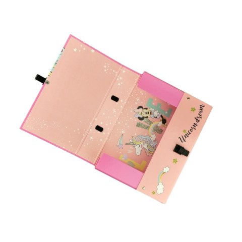 Teczka z szerokim grzbietem na klips Minnie Mouse A4 różowa Beniamin (610285)