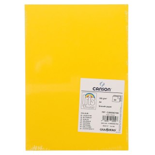 Brystol A4 żółty 185g 50k Canson (200040156)