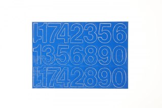 Cyfry samoprzylepne niebieskie Farro