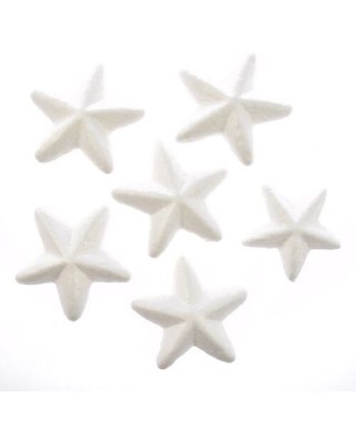 Ozdoba styropianowa gwiazdki 7 cm, 6 szt. Arpex (BN0530)