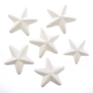 Ozdoba styropianowa gwiazdki 7 cm, 6 szt. Arpex (BN0530)