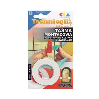 Taśma dwustronna dwustronna 19x1,5 [mm x m] Technicqll (T-693)