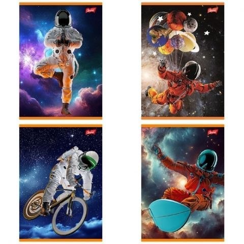 Zeszyt Spaceman A5 32k. 70g linia kolor Unipap