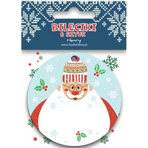 Bileciki do prezentów MIKOŁAJ Z BRODA Henry (5905701485666)