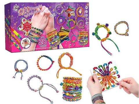 Bransoletka zestaw do tworzenia bransoletek sznurkowych, z koralikami Adar (623187)