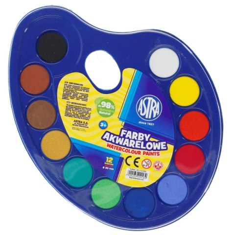 Farby akwarelowe 12 kolor. Astra