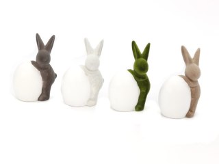 Figurka królik z jajkiem aksamitny mix One Dollar (358812)