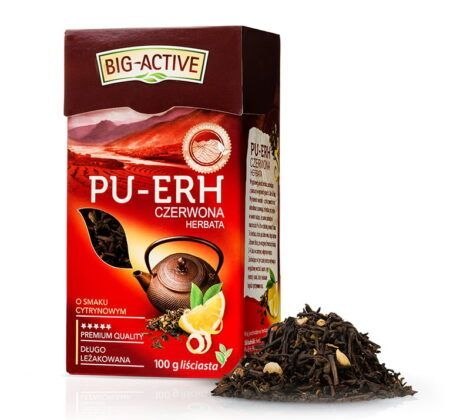 Herbata pu-erh liściasta z cytryną 100 g Big Active (94337)