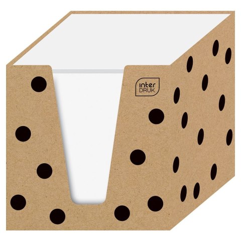 Kostka papierowa KRAFT 9X9X9CM biała [mm:] 90x90x 90 Interdruk (BIAŁA)