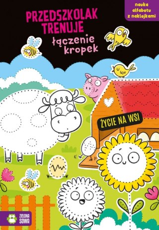 Książeczka edukacyjna Przedszkolak trenuje łączenie kropek. Życie na wsi Zielona Sowa