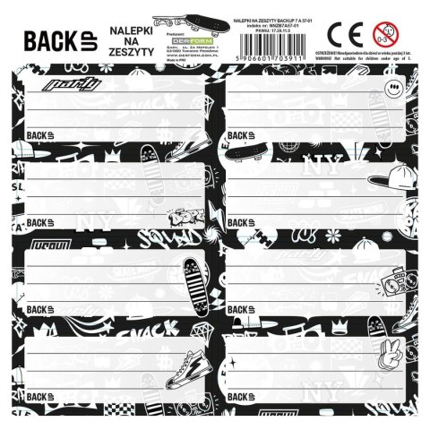 Naklejka na zeszyt Backup 7 Derform (NNZB7A57)
