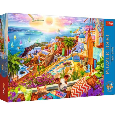 Puzzle Premium Plus Z wizytą na Santorini 1000 el. Trefl (10842)