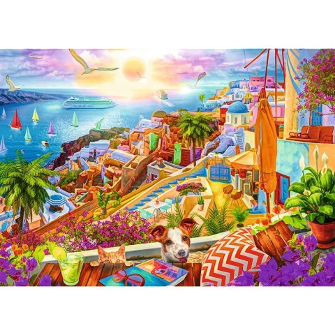 Puzzle Premium Plus Z wizytą na Santorini 1000 el. Trefl (10842)