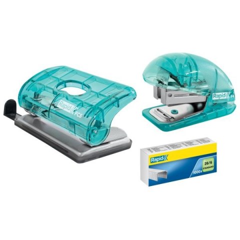 Zszywacz Colour Breeze F4 niebieski 10k (5001327) Rapid