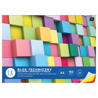 Blok techniczny A3 mix 170g 10k Interdruk (BLTA3K)