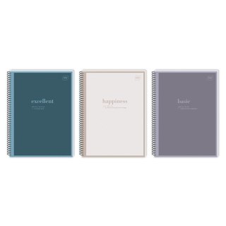 Kołozeszyt (kołonotatnik) HYBRID WORDS A4 80k. 70g linia Interdruk