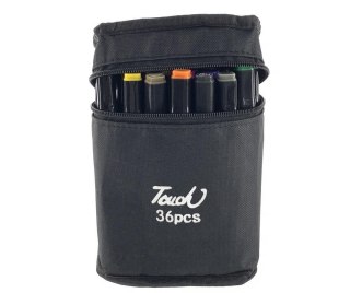 Marker specjalistyczny Zestaw Pisaków Markerów Touch 36 Szt Torba Markery Alkoholowe wkład mix okrągła/ścięta końcówka Lean (128