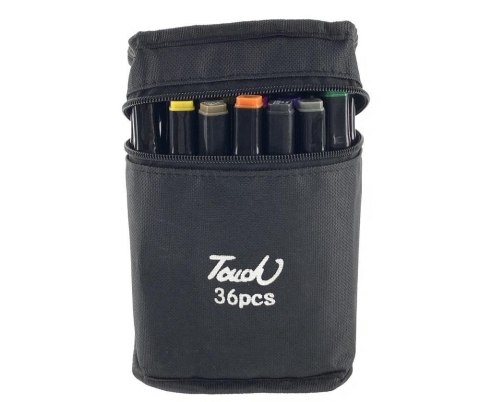 Marker specjalistyczny Zestaw Pisaków Markerów Touch 36 Szt Torba Markery Alkoholowe wkład mix okrągła/ścięta końcówka Lean (128