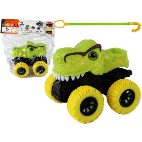 Pchacz Pojazd Terenowy Tyranozaur Rex Gumowe Koła Zielony Lean (16267)